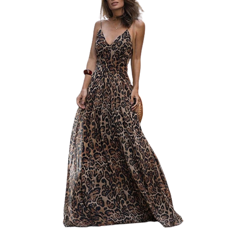 Wikana - Robe de soirée longue de plage en mousseline Perla