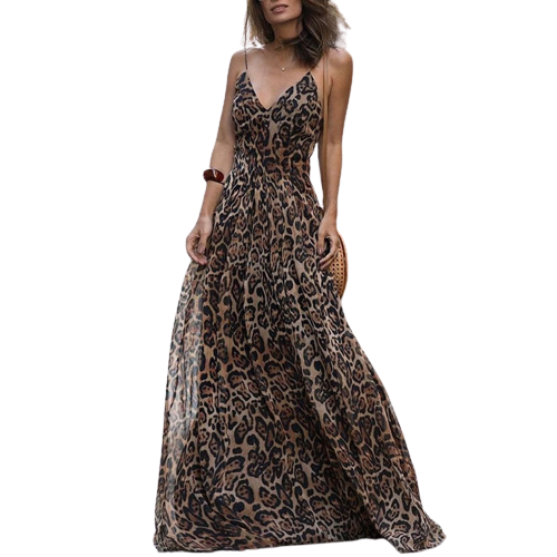 Wikana - Robe de soirée longue de plage en mousseline Perla