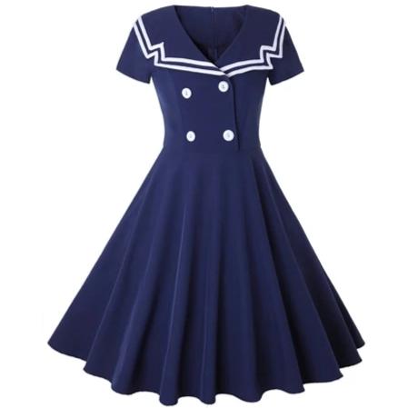 Robe vintage Sailor Marine Bleue