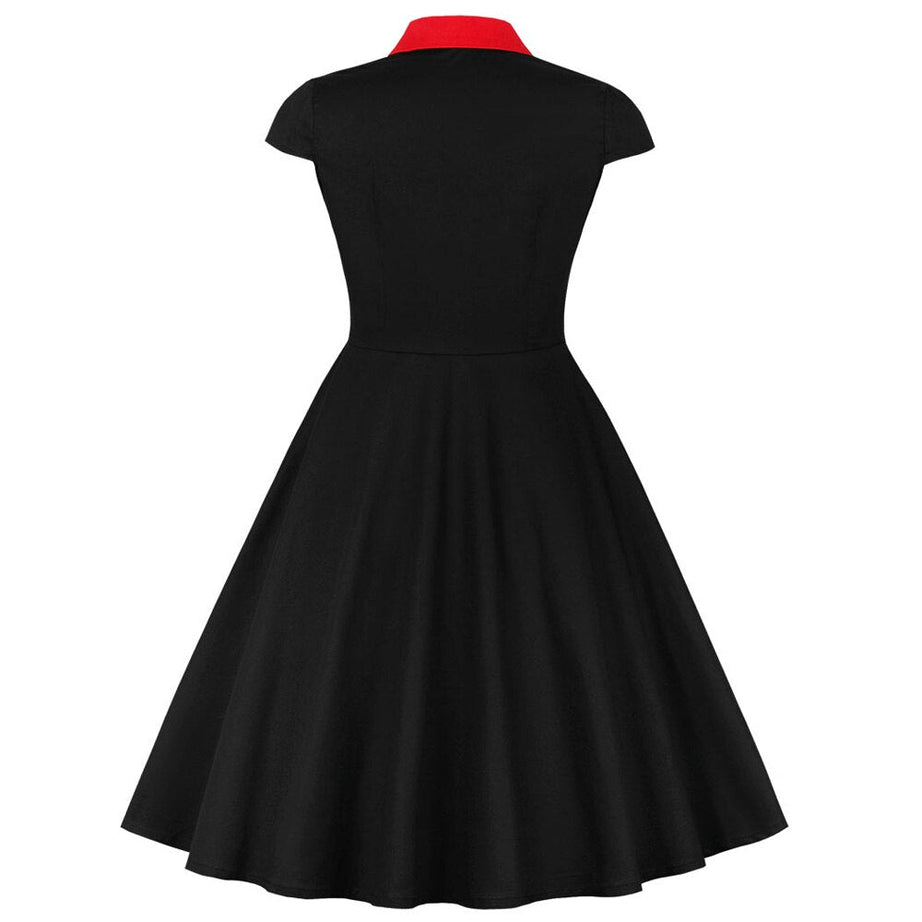 Robe vintage Noire et Rouge