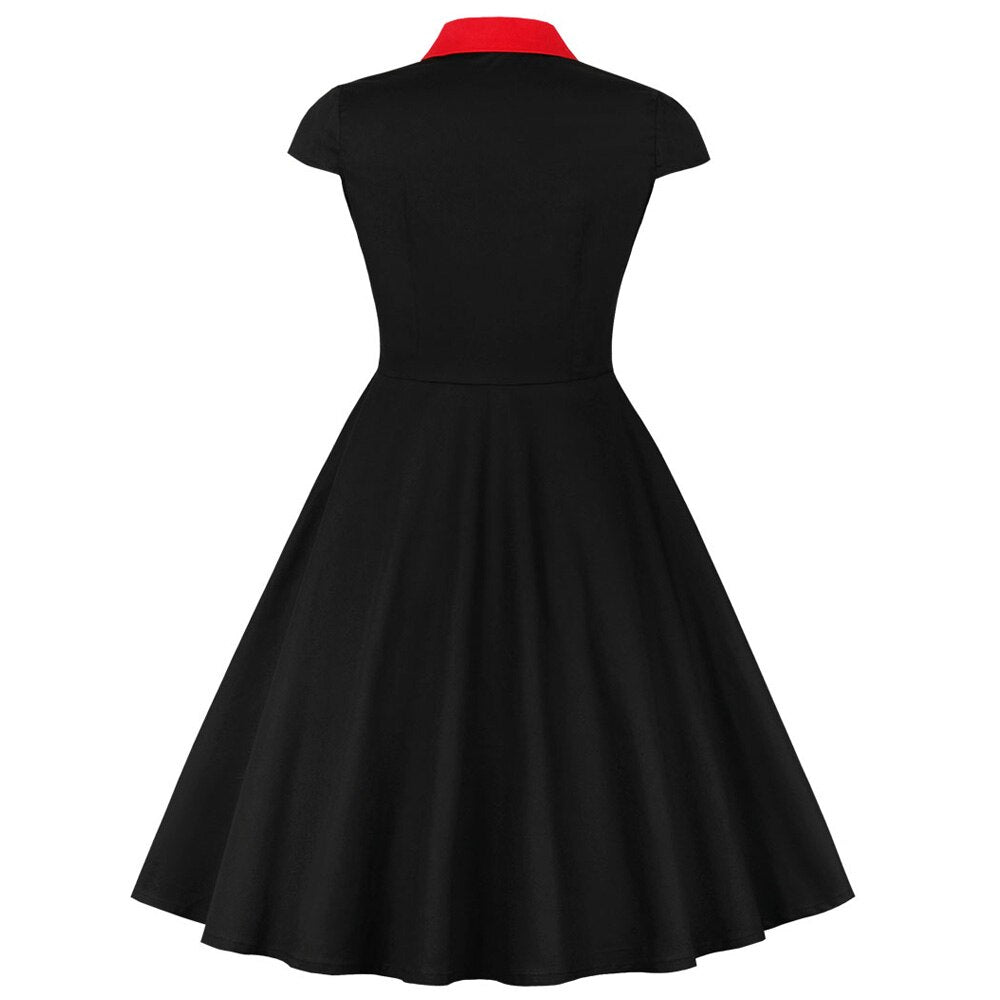 Robe vintage Noire et Rouge