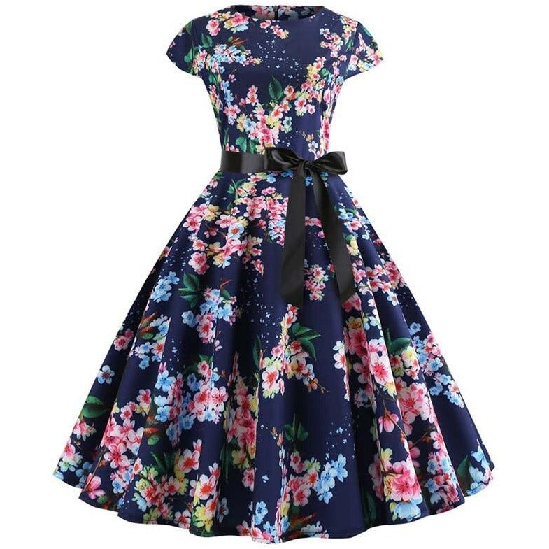 Robe vintage Bleue Florale