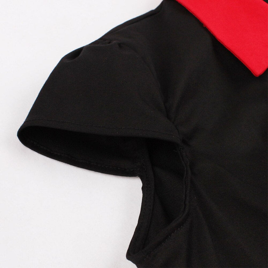Robe vintage Noire et Rouge