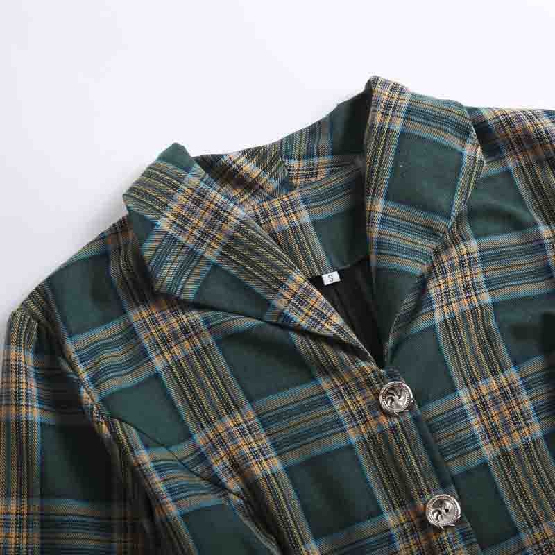 Robe vintage Verte à Carreaux