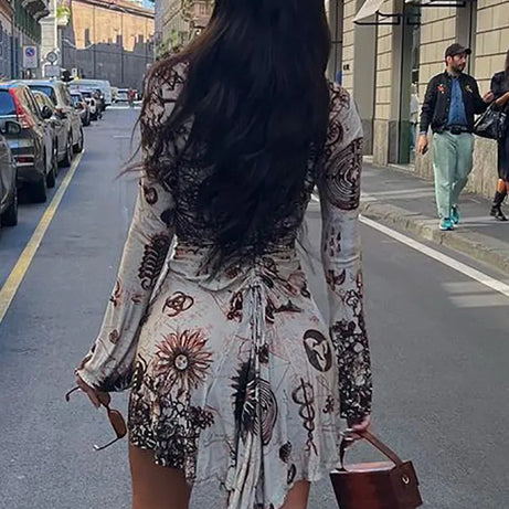 Langärmliges Abendkleid für Damen – Canasta