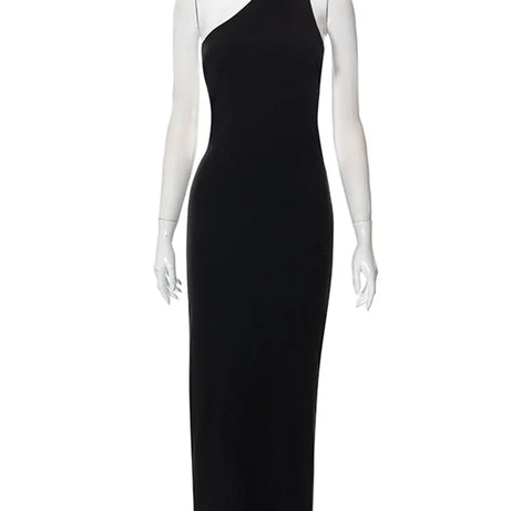 Langes schwarzes Kleid für Damen – Reggat