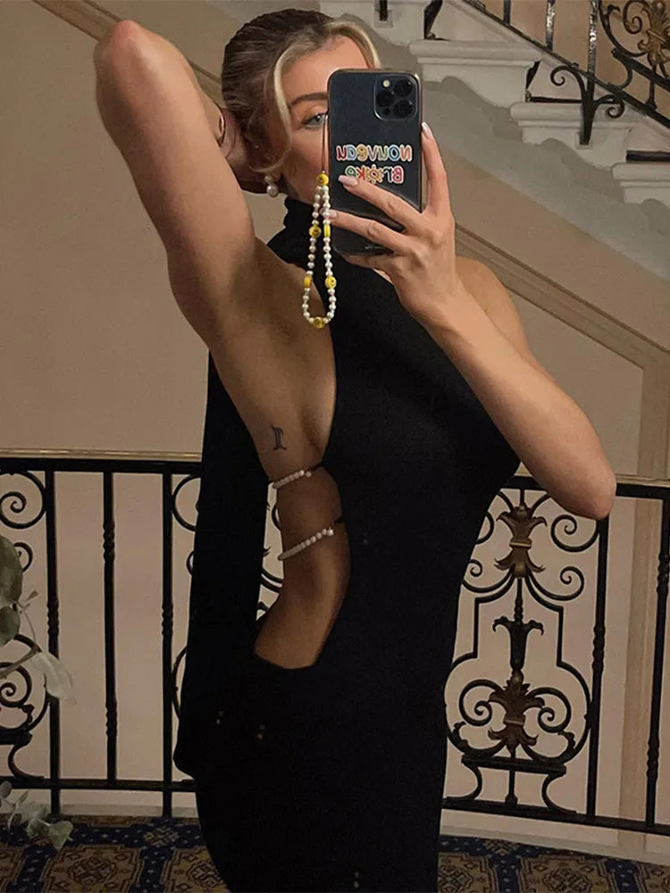 Zapeta – Langes schwarzes Abendkleid für Damen