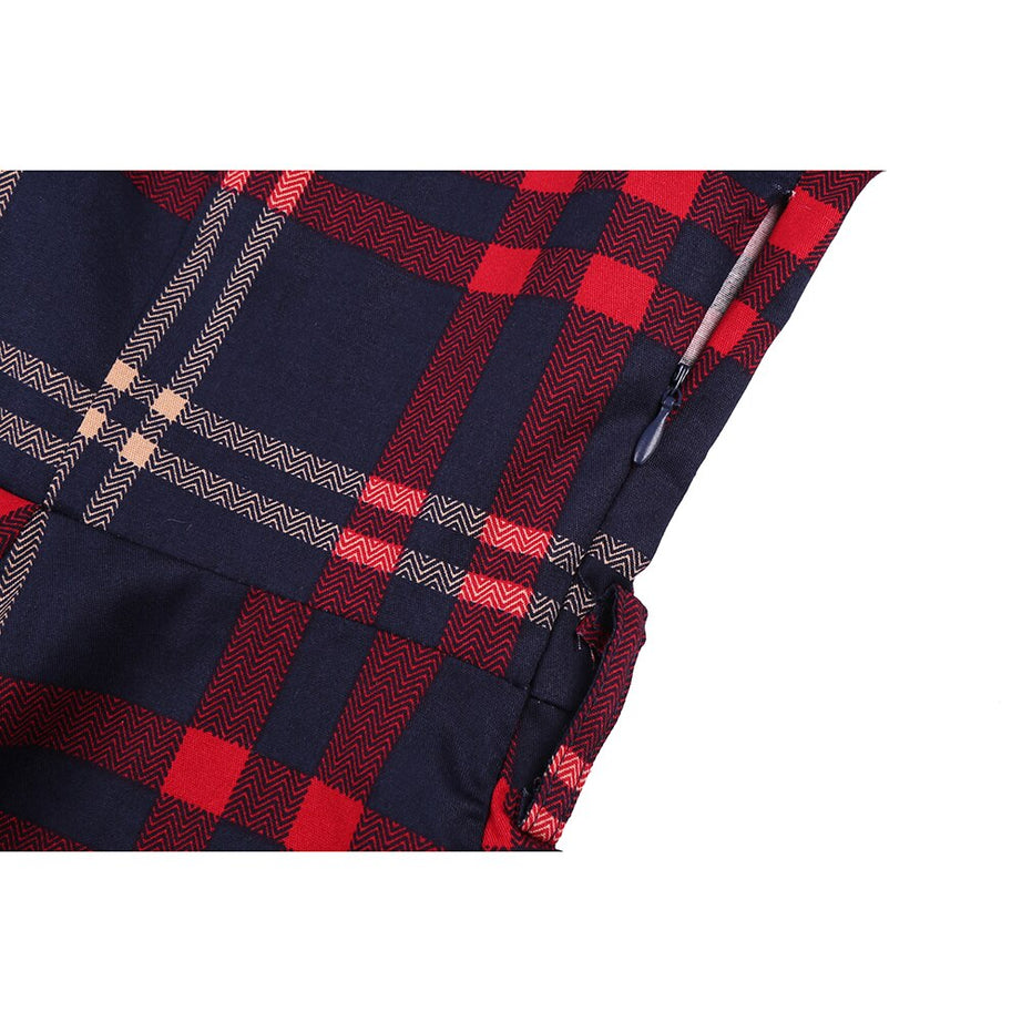 Robe vintage Élégante à Carreaux
