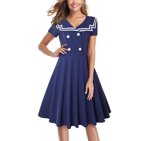 Robe vintage Sailor Marine Bleue