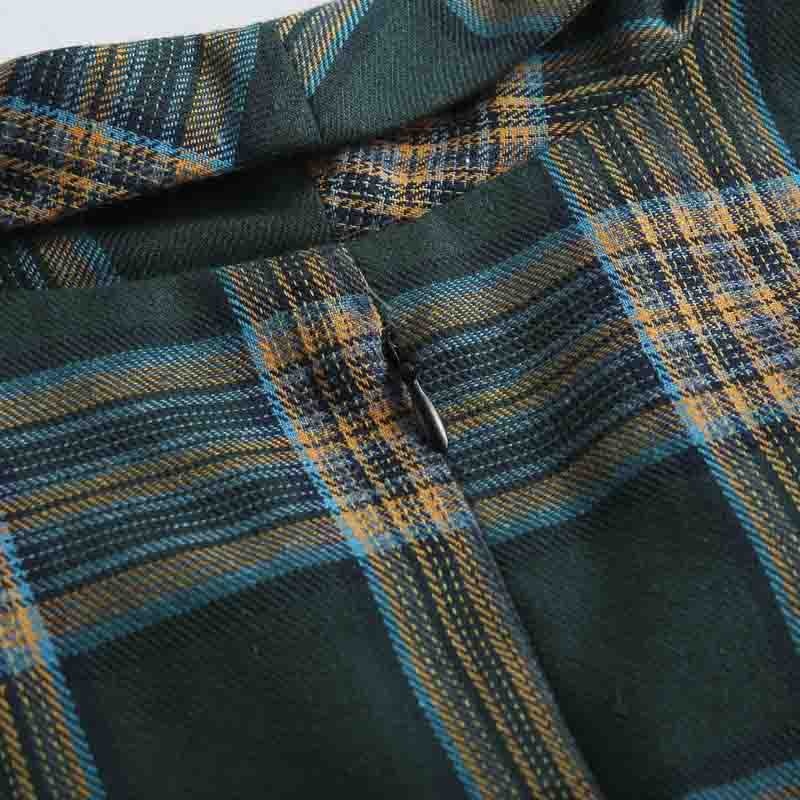 Robe vintage Verte à Carreaux