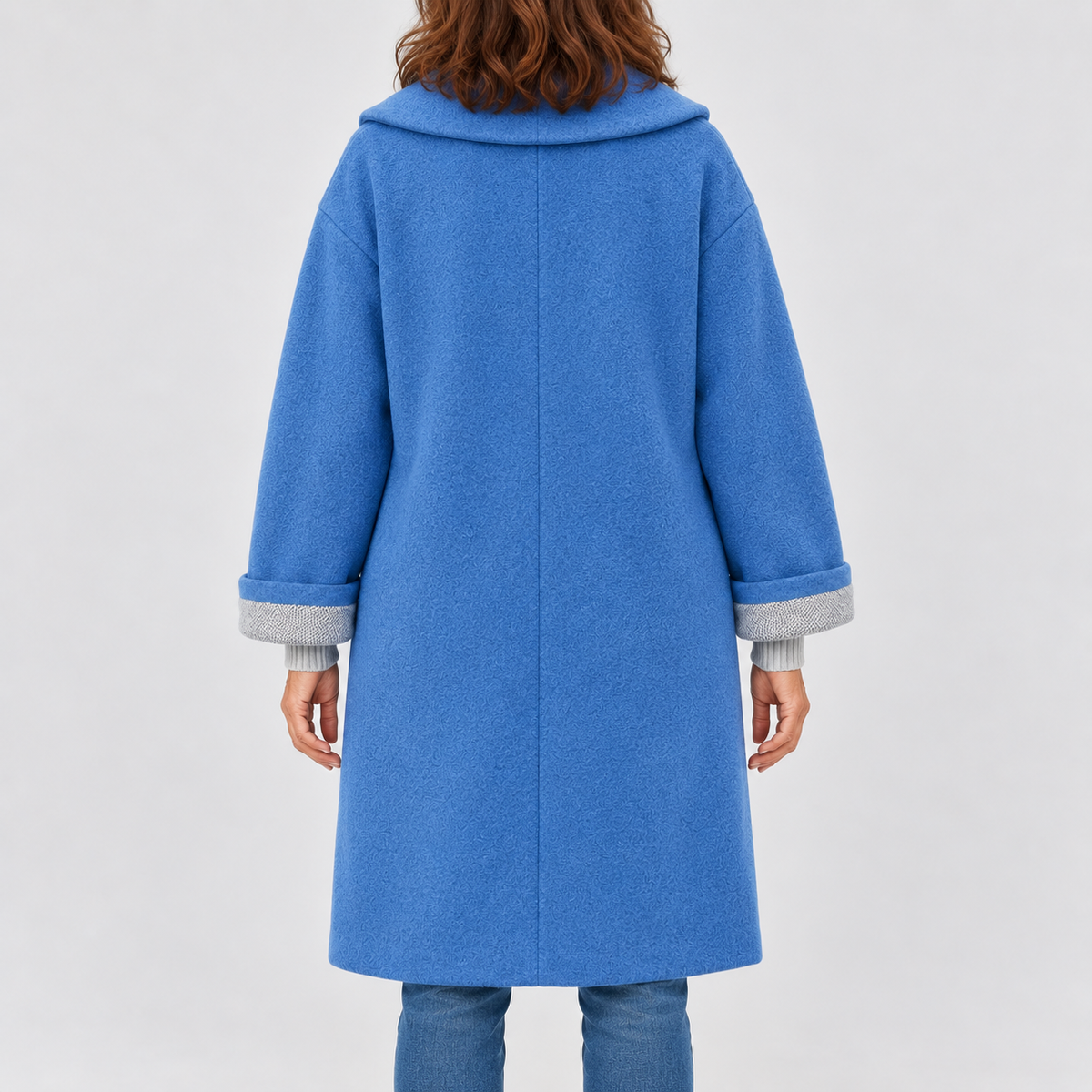 Maude | Manteau Long à Capuche en Laine Mélangée