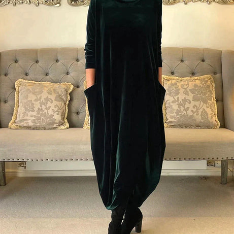 JAZZ – Abendkleid aus Samt mit Taschen