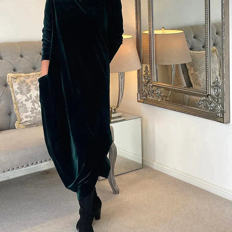 JAZZ – Abendkleid aus Samt mit Taschen