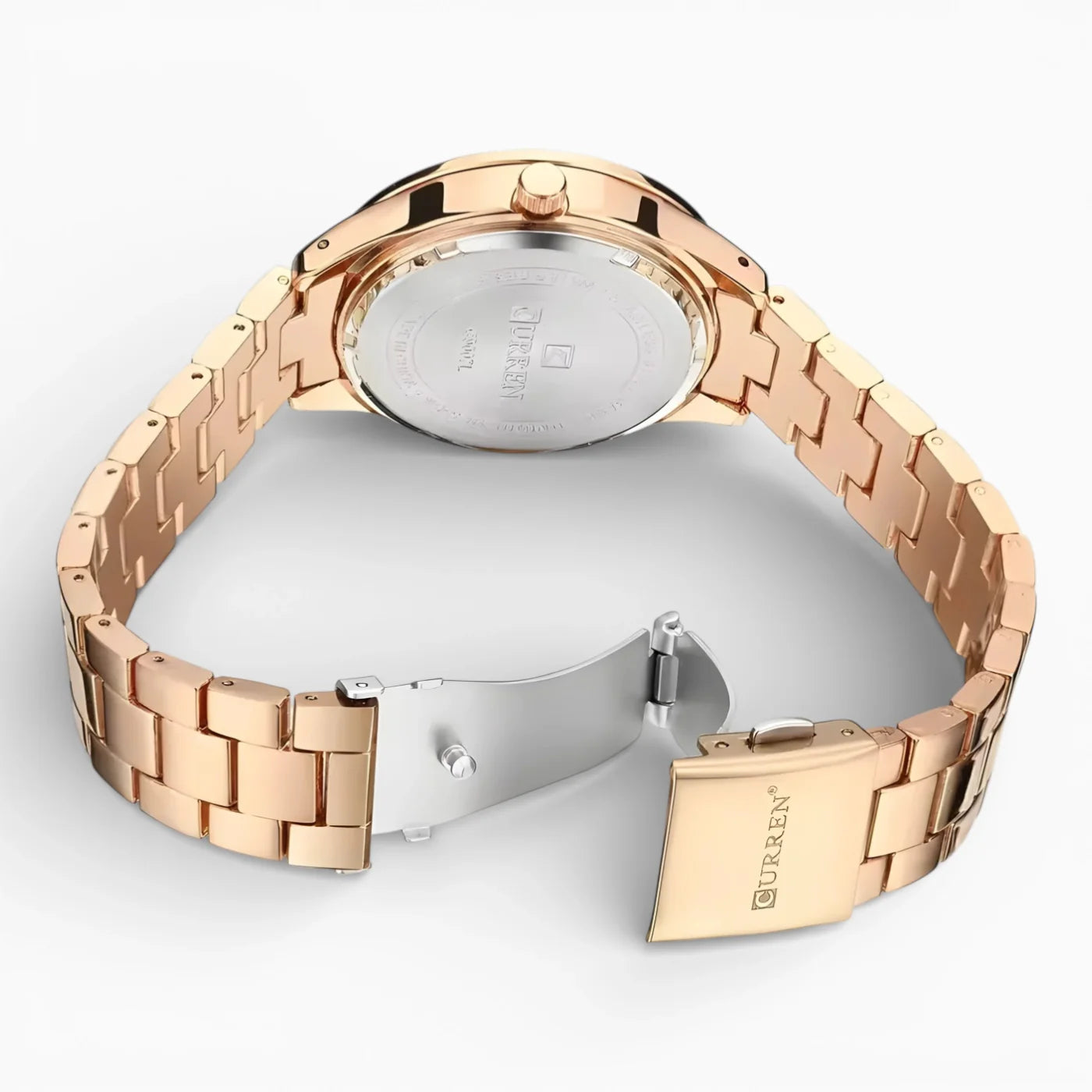 Montre Femme Acier Or Rose Boucle Déployante