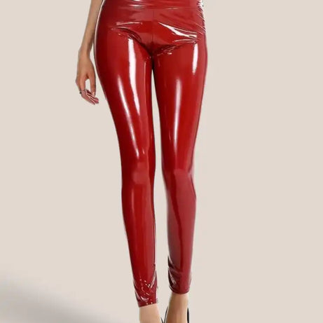 Legging Gainant Simili Cuir