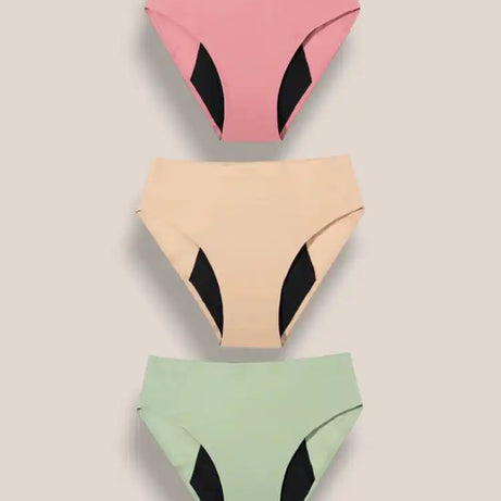Lot 3 Culottes Menstruelles Colorées
