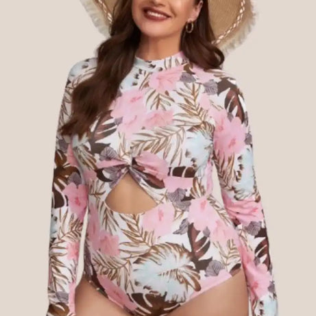 Maillot de bain gainant fleuri