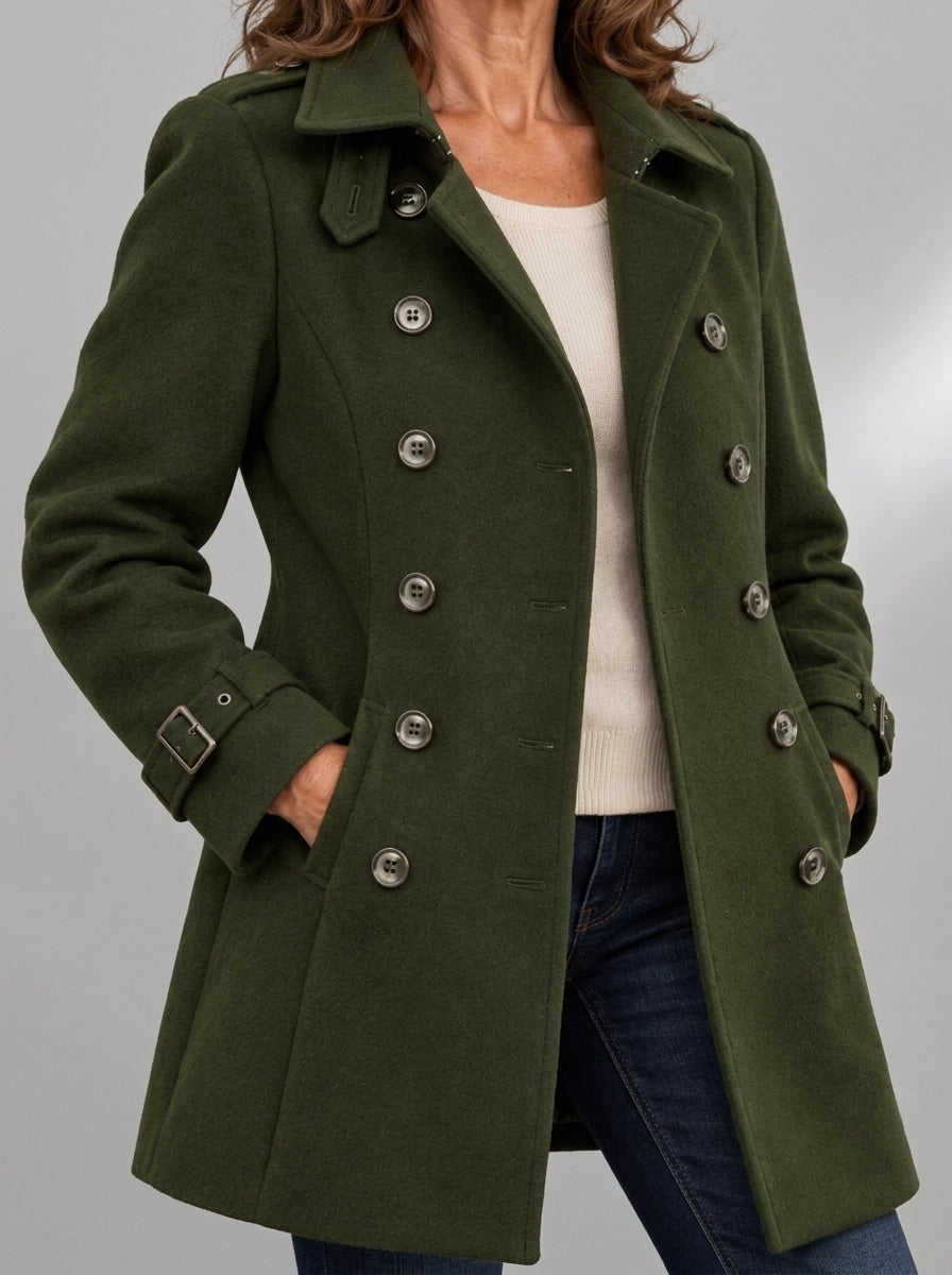 TRENCH LONG BOUTONNÉ POUR FEMMES