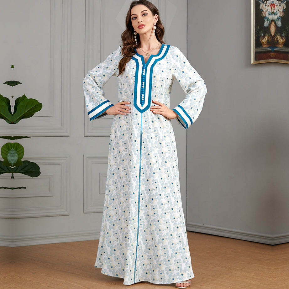 Gandoura Frau Blau