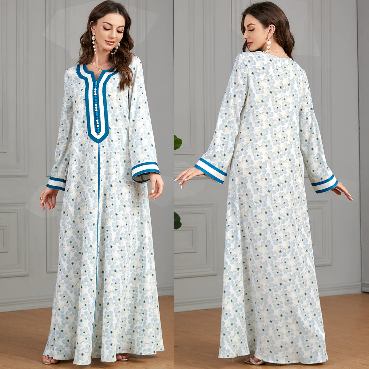 Gandoura Frau Blau