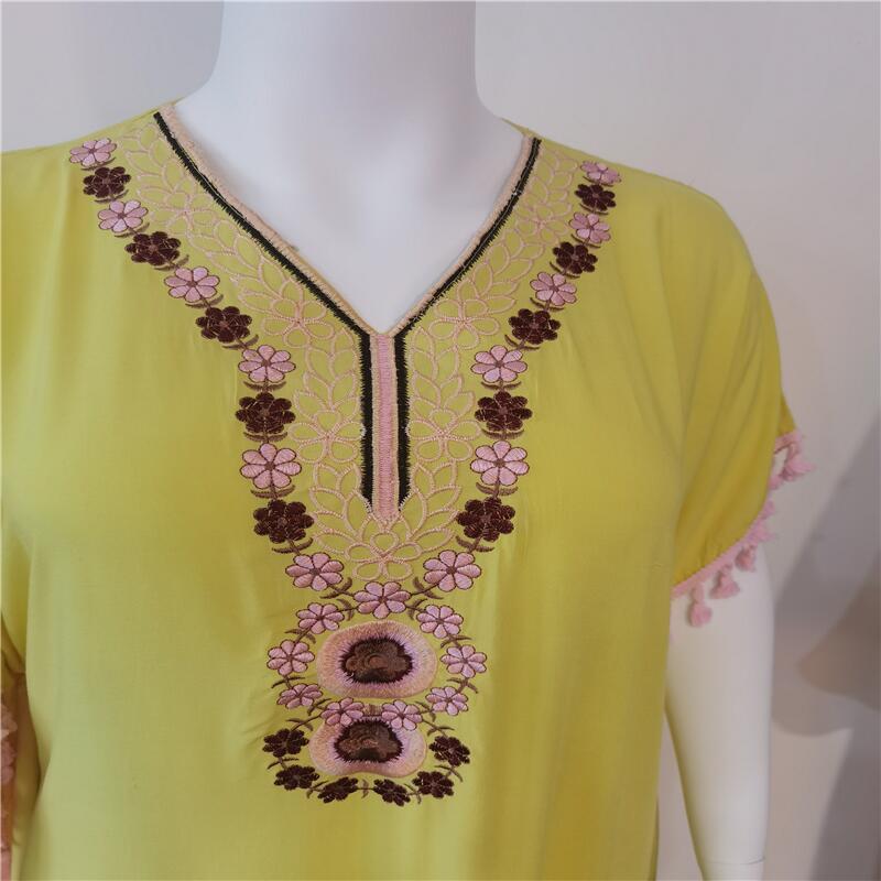 Gandoura Femme Jaune