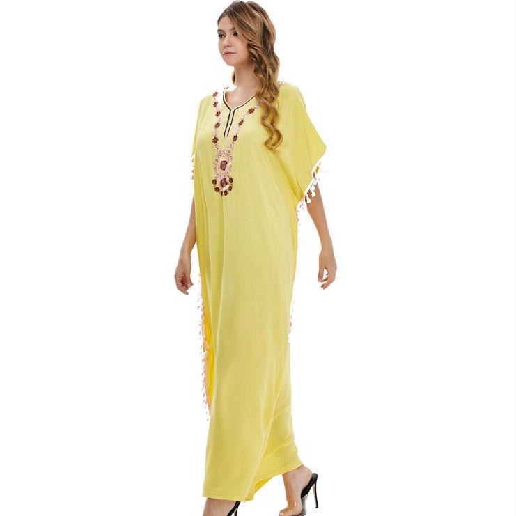 Gandoura Femme Jaune