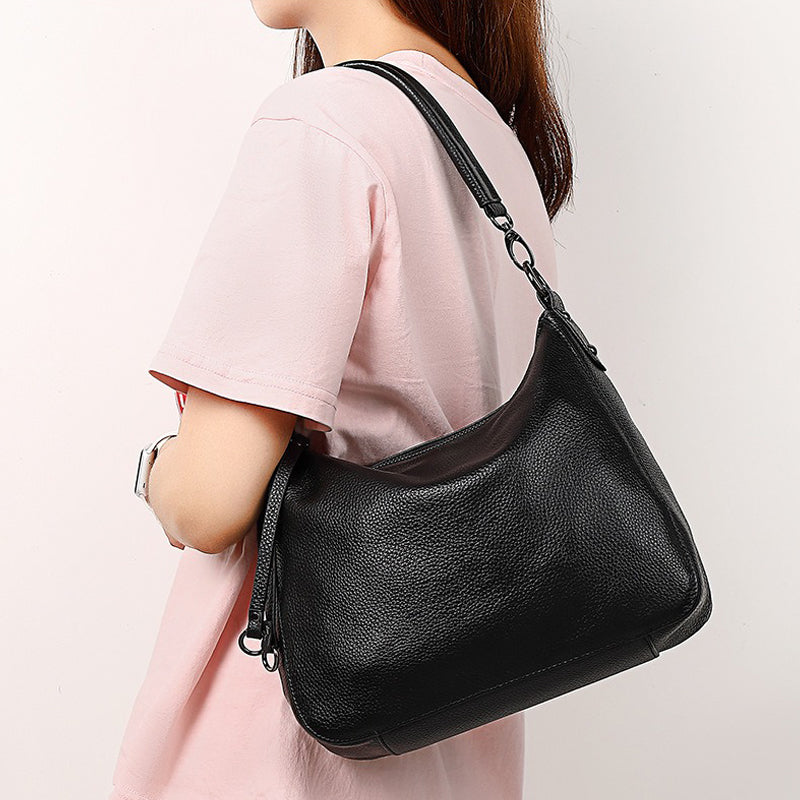 Sac à main cuir souple avec bandoulière