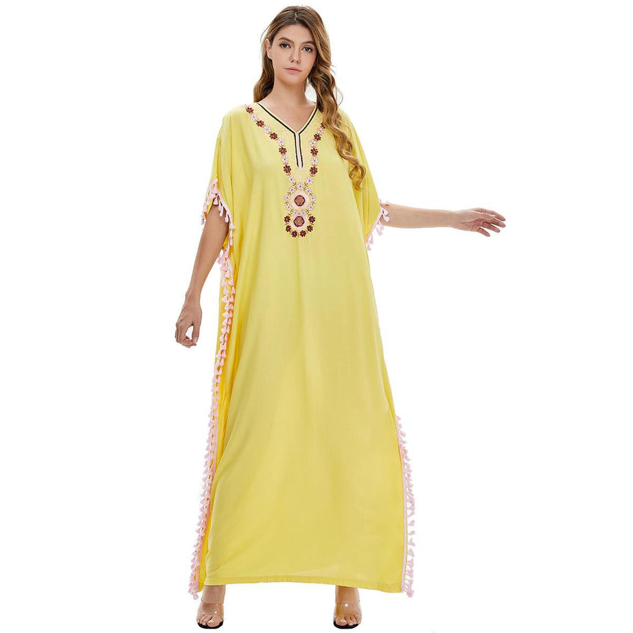 Gandoura Femme Jaune