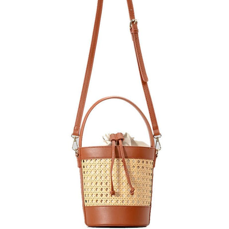 Sac Rotin Tressé Design avec Bandoulière
