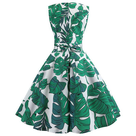 Robe vintage Feuilles de Palmier