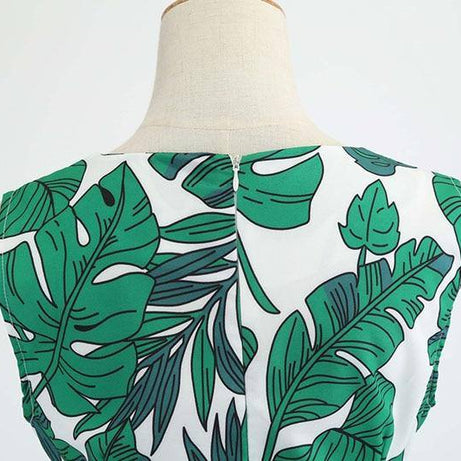 Robe vintage Feuilles de Palmier
