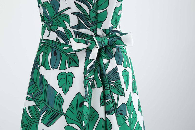 Robe vintage Feuilles de Palmier