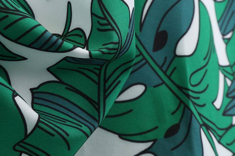 Robe vintage Feuilles de Palmier