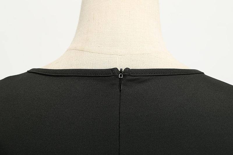 Robe vintage Bleue Marine à Gros Pois