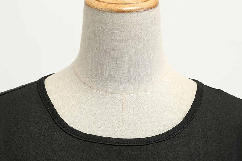 Robe vintage Bleue Marine à Gros Pois