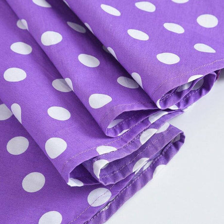 Robe vintage Violette à Pois Blanc Pour Fille