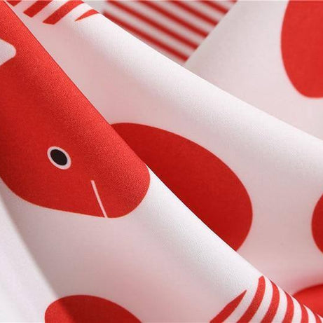 Robe Blanche & Noire à Pois Rouge