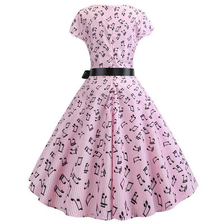 Robe vintage Rose Musicale