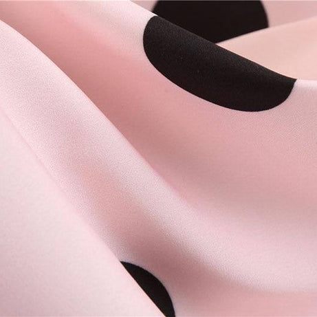 Robe vintage Rose à Pois Noirs Sans Manches
