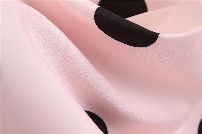 Robe vintage Rose à Pois Noirs Sans Manches