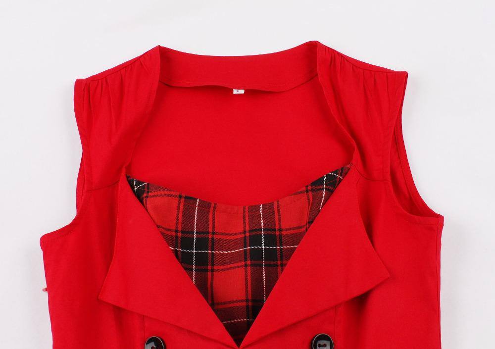 Robe vintage Rouge Écossaise