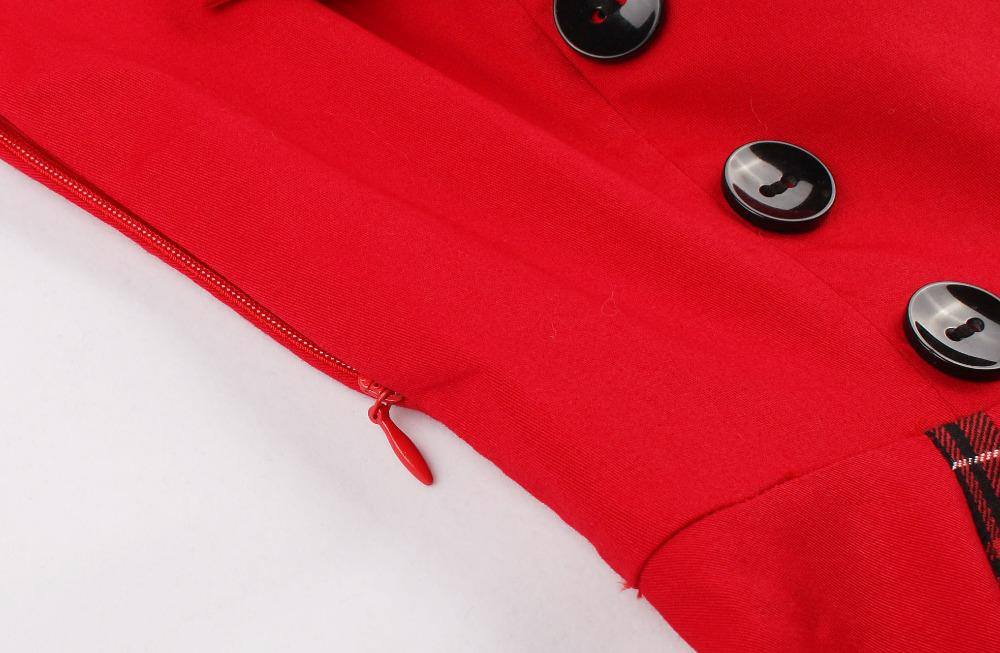 Robe vintage Rouge Écossaise