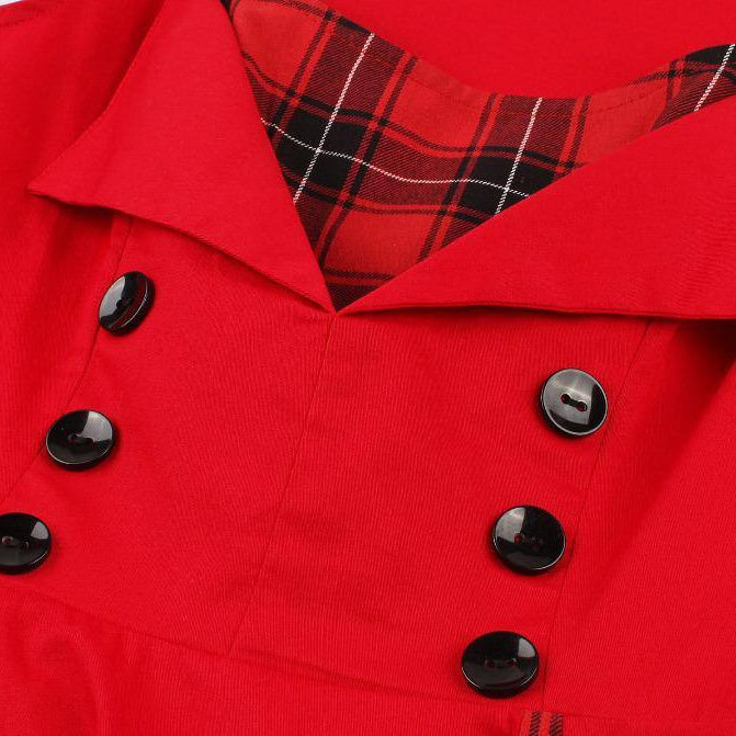 Robe vintage Rouge Écossaise