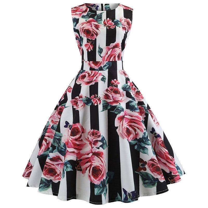 Vintage Land gestreiftes Kleid