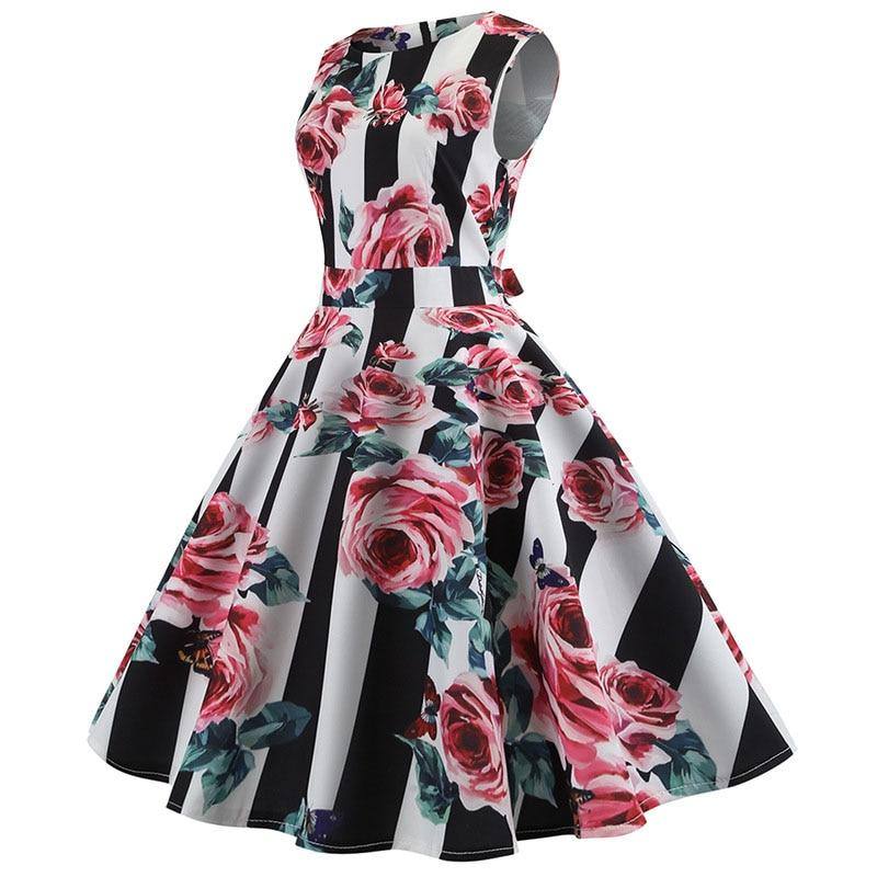 Vintage Land gestreiftes Kleid