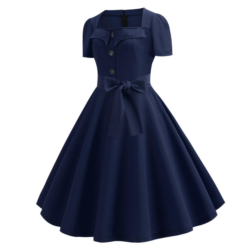 Robe vintage Bleue Marine Chic