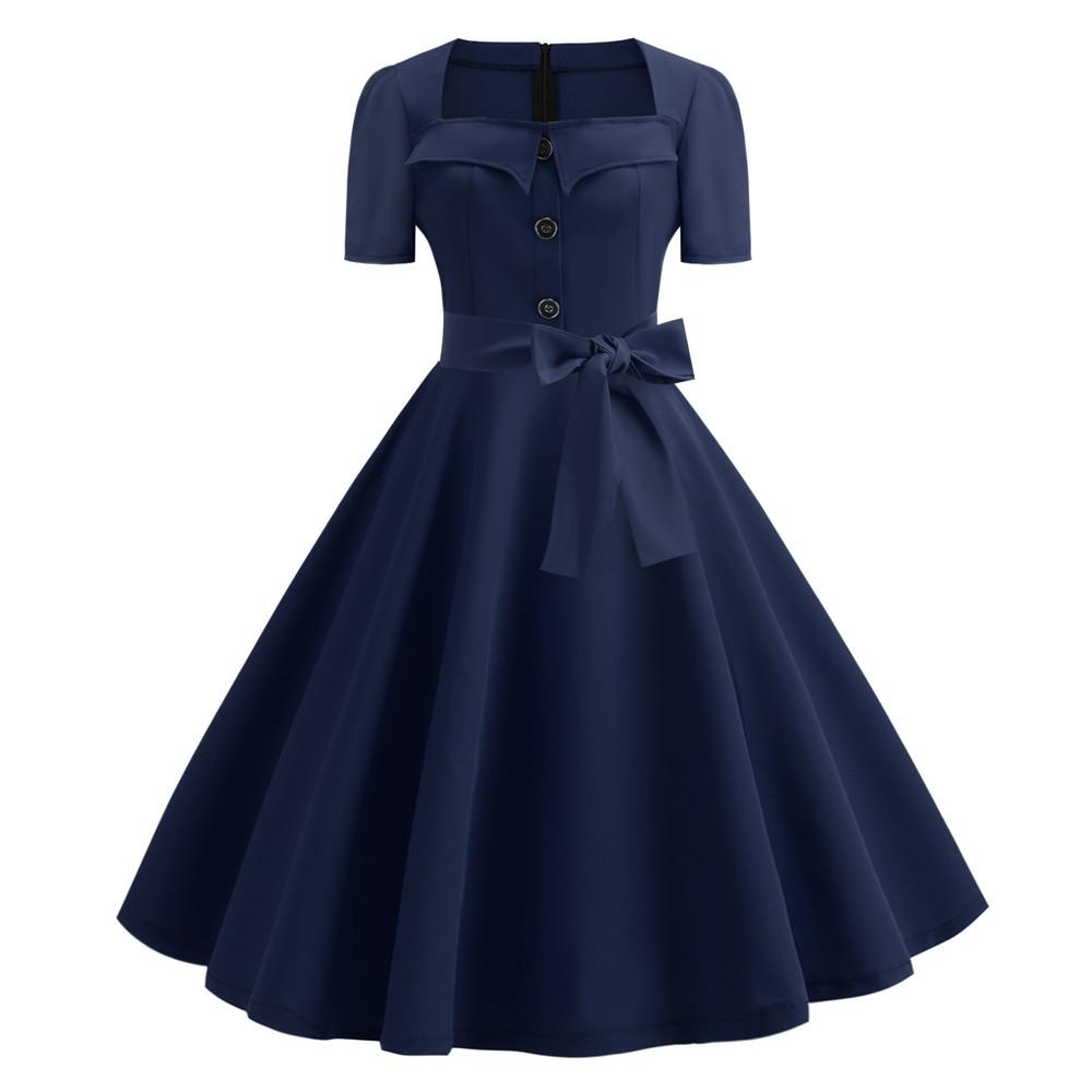 Robe vintage Bleue Marine Chic