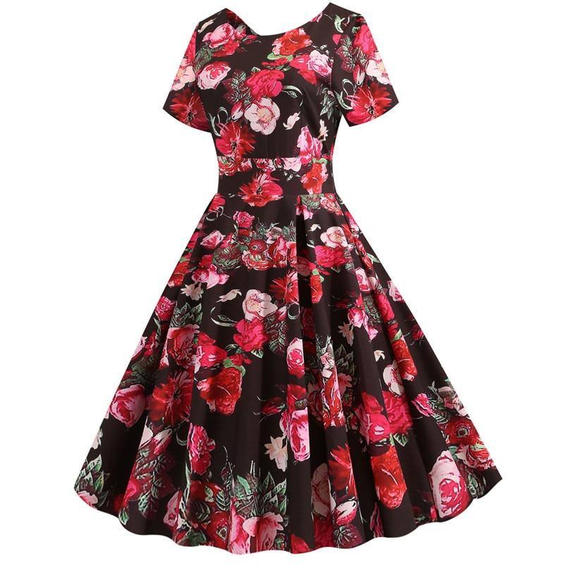 Robe vintage Fleurs d'Attendrissement