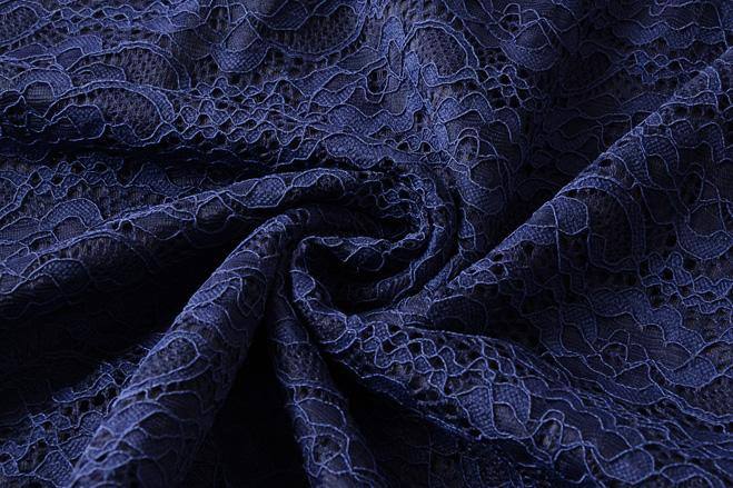Vintage blaues Spitzenkleid