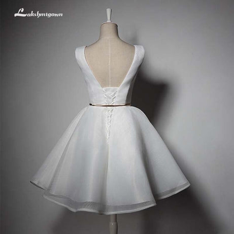 Robe vintage Blanche à Dos Nu
